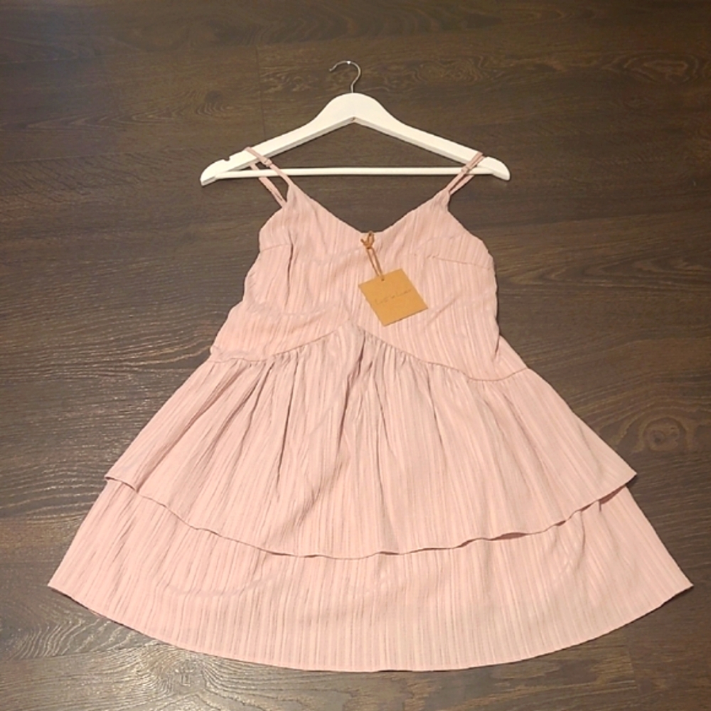 Lost In Lunar Pink Tiered Dress